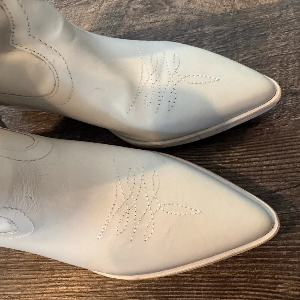 NWB Golo Cactus White Heeled Cowgirl Western Boots - Picture 3 of 8